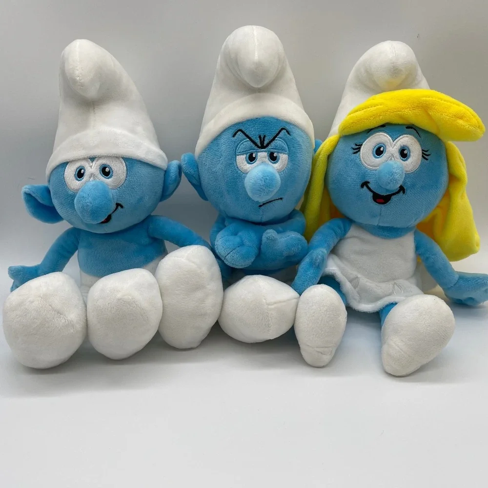 Set of 3-The Smurfs Plush Set Smurfette Grouchy Smurf Classic 2023 Namco Peyo